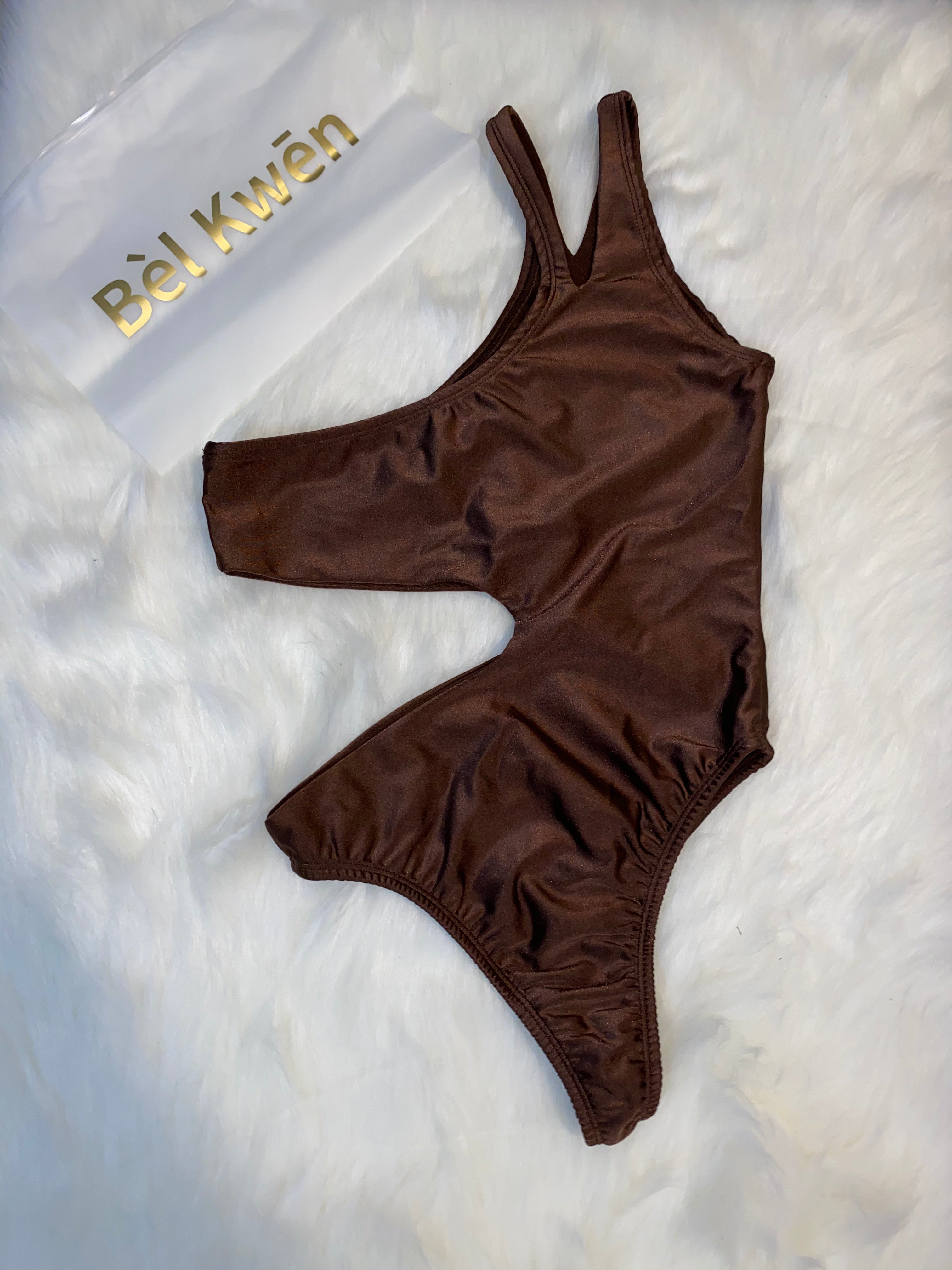 Brown Bèl Kwēn Swimsuit
