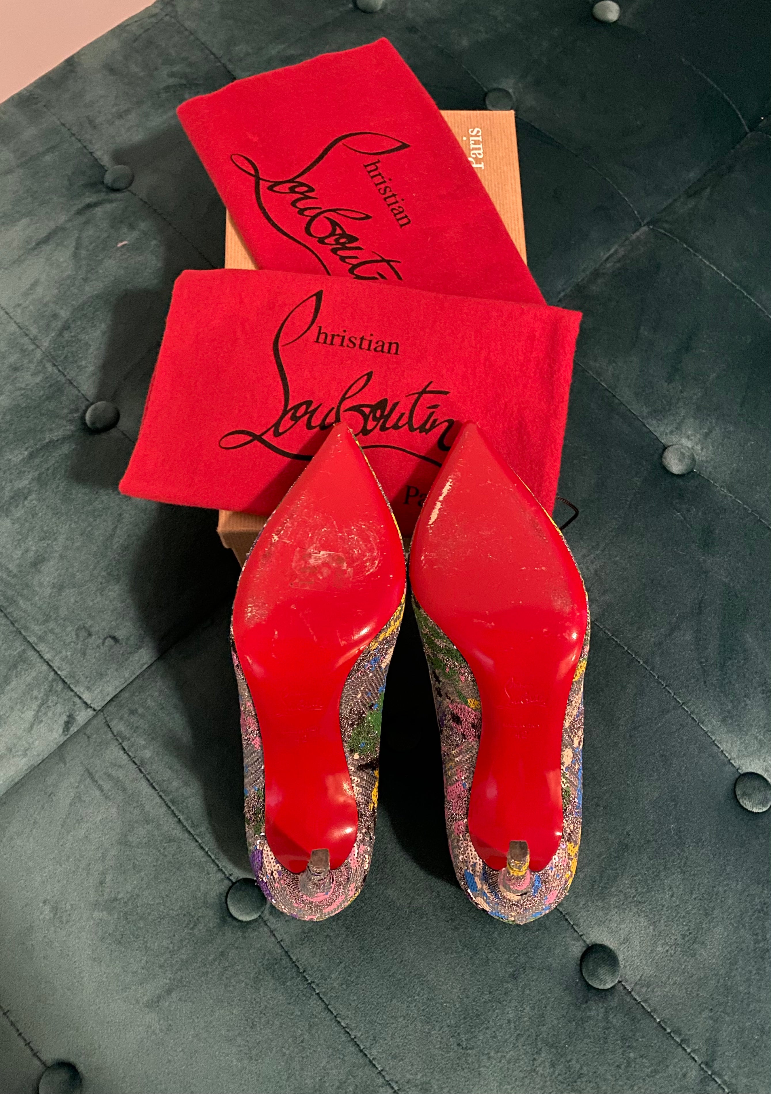 Designer Sequin Pumps