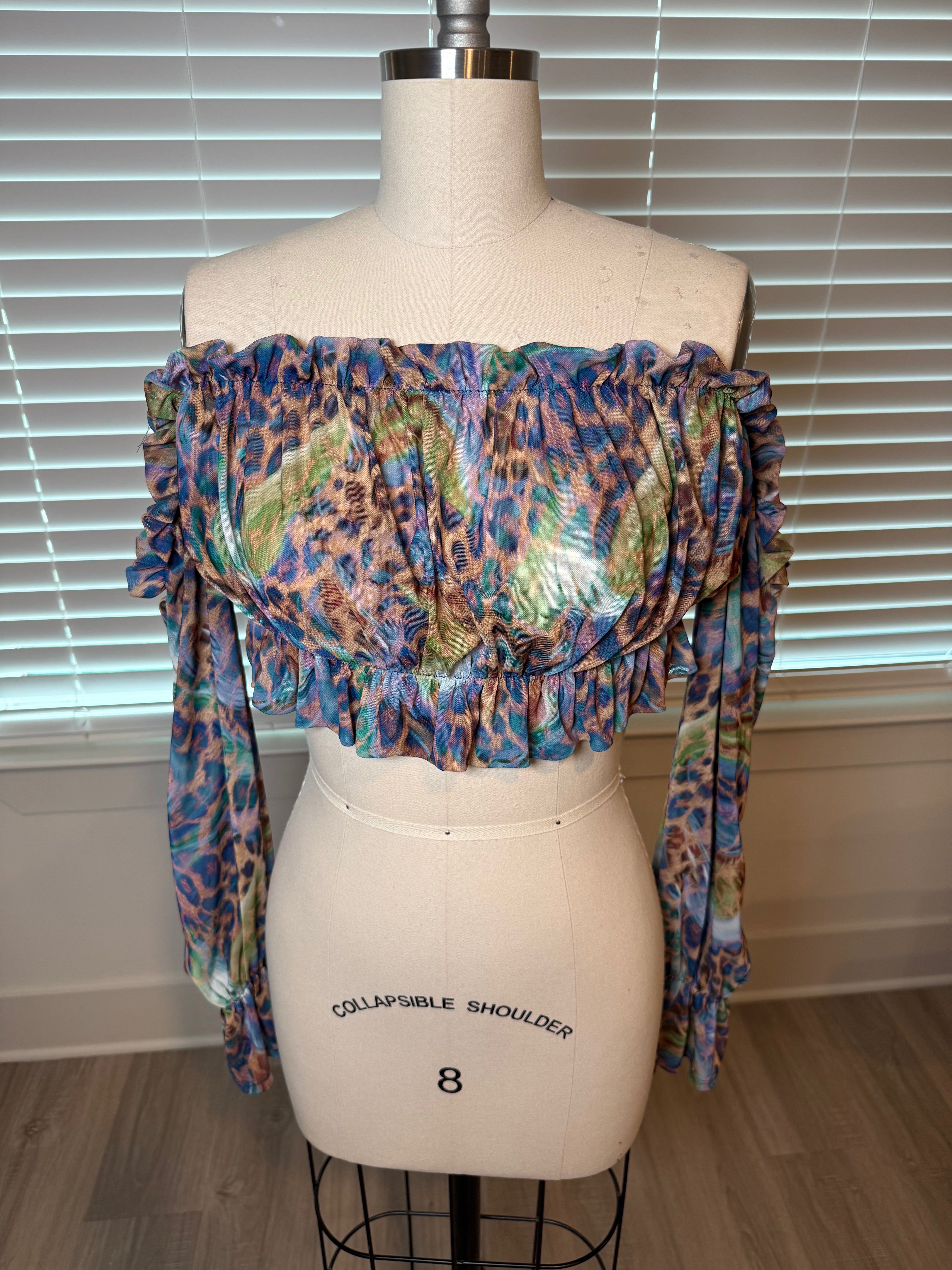 Leopard Purple Crop Top
