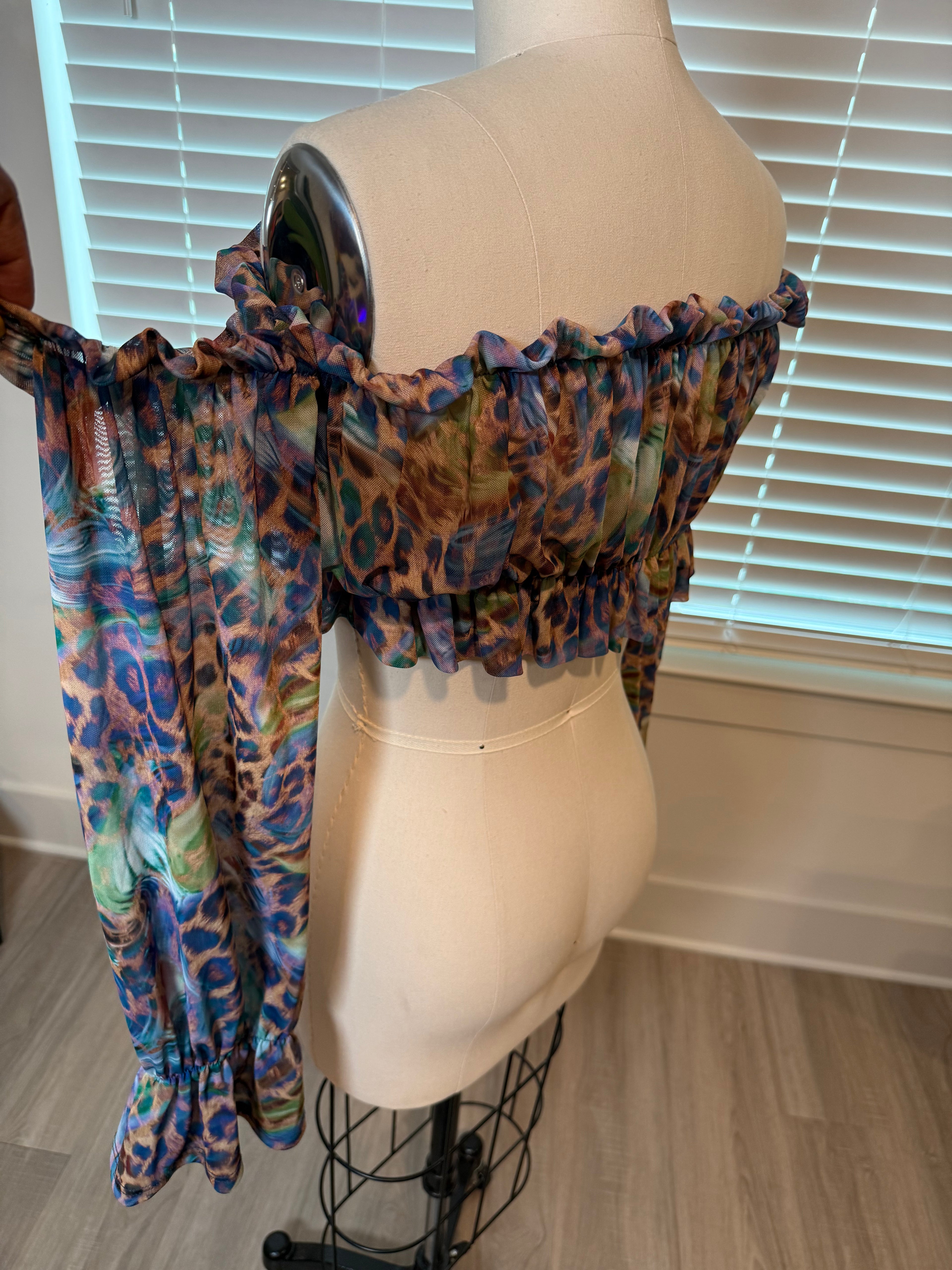 Leopard Purple Crop Top