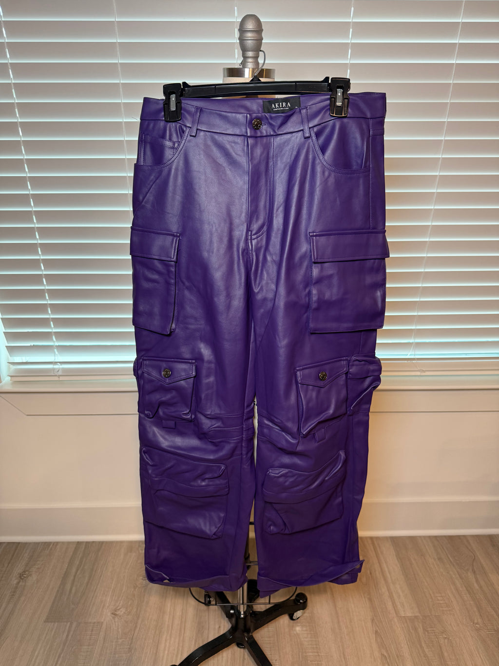 Purple Leather Cargos (NEW)