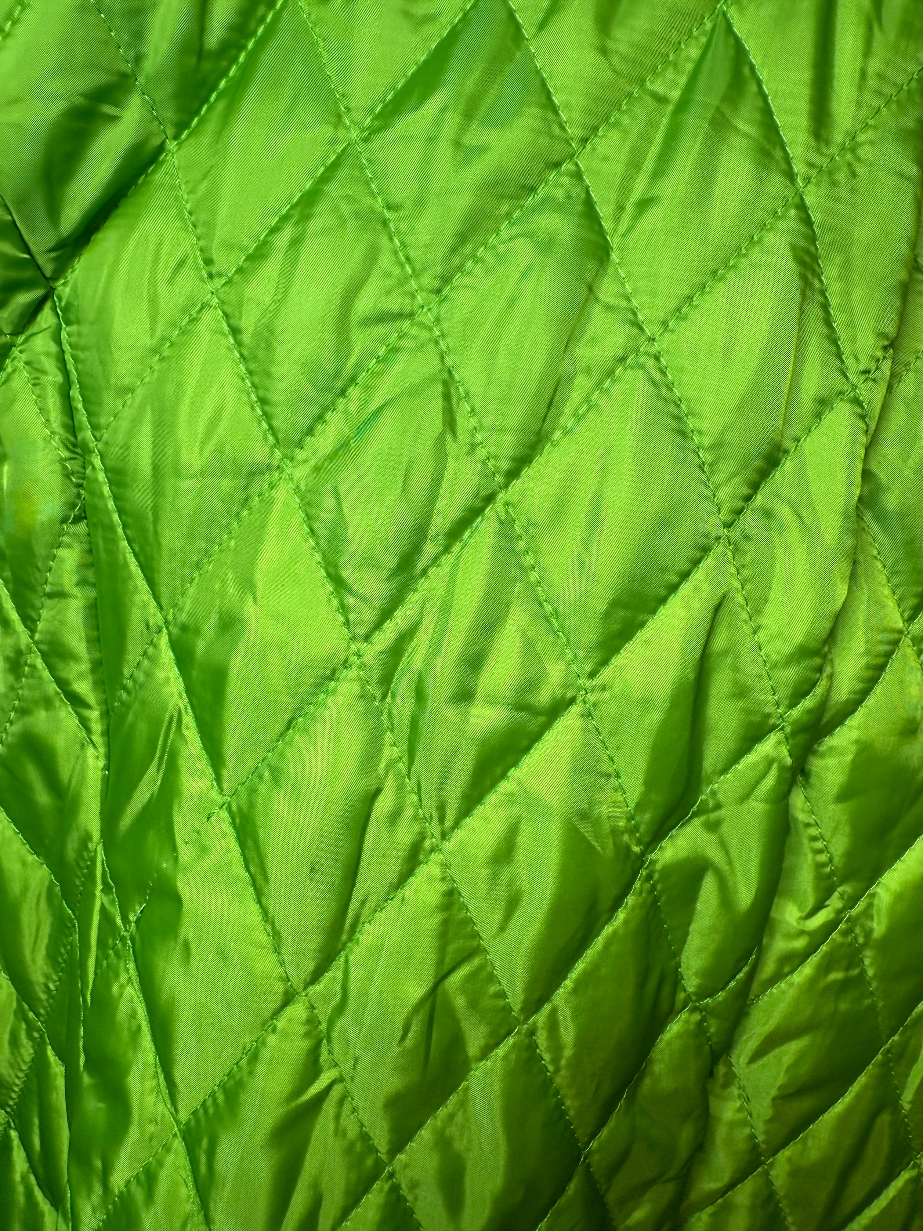 Lime Green Patin Leather Trench