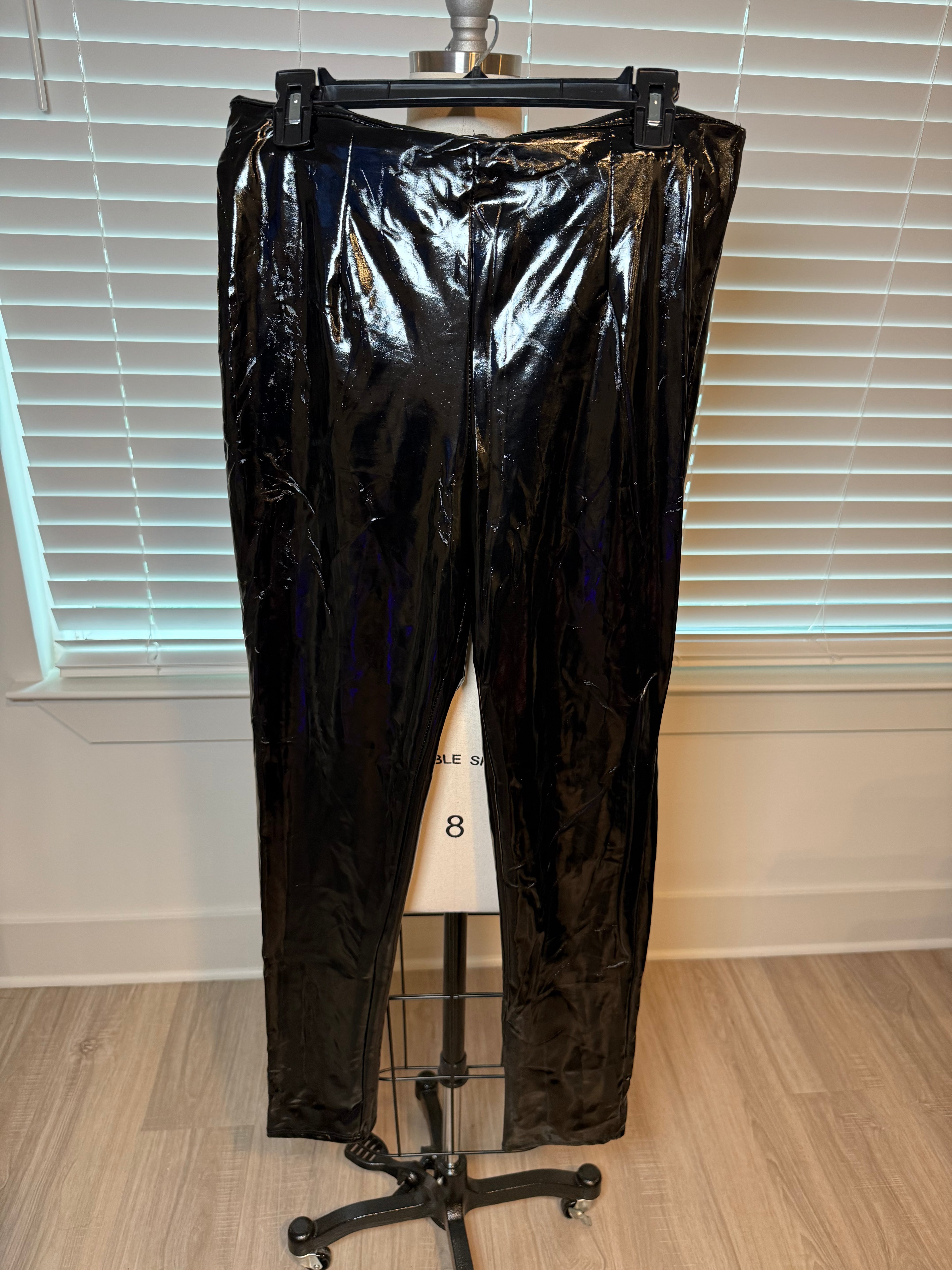 Black Patent Leather Pants
