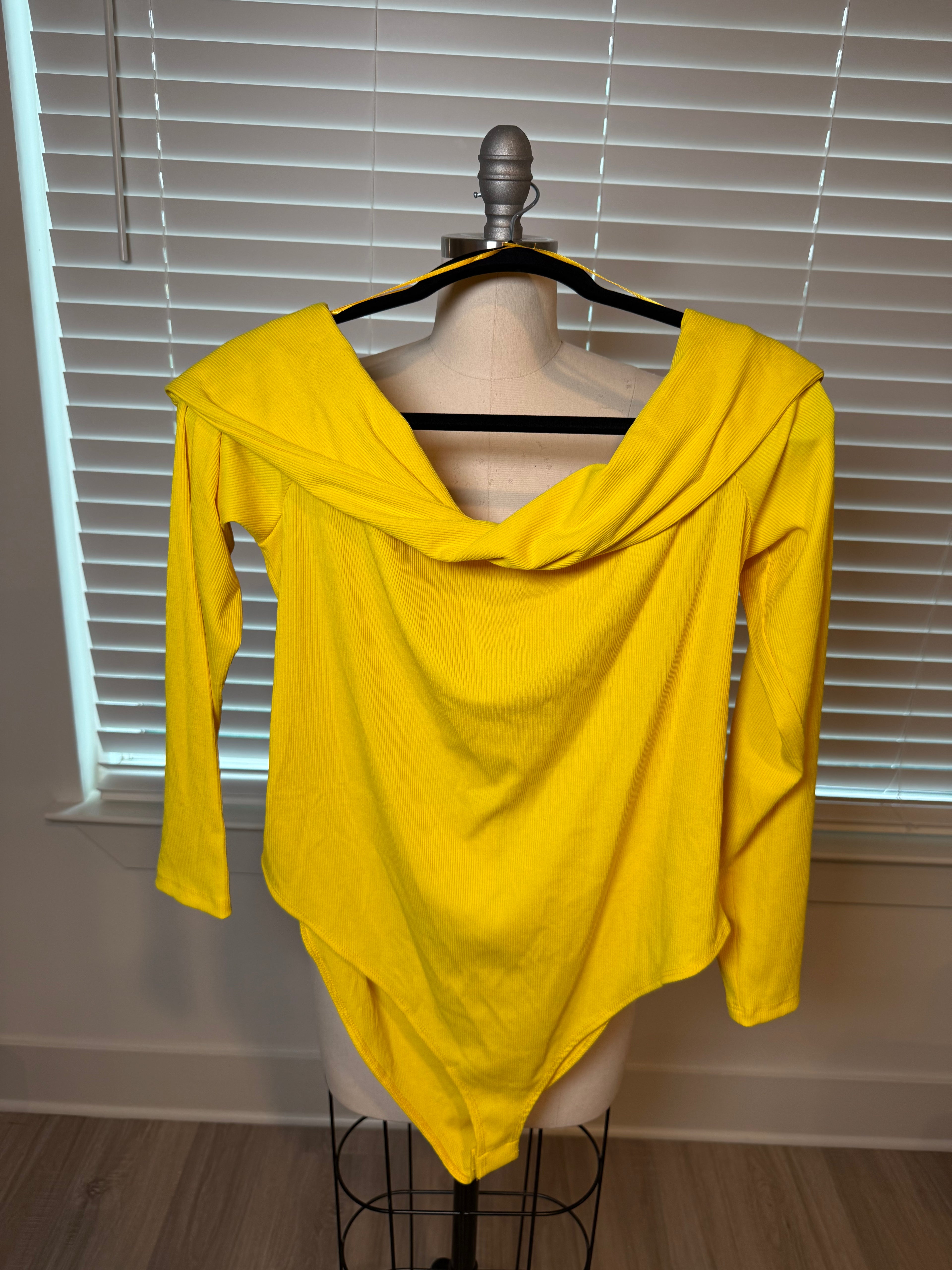 Yellow Off the Shoulder Bodysuit (NEW)