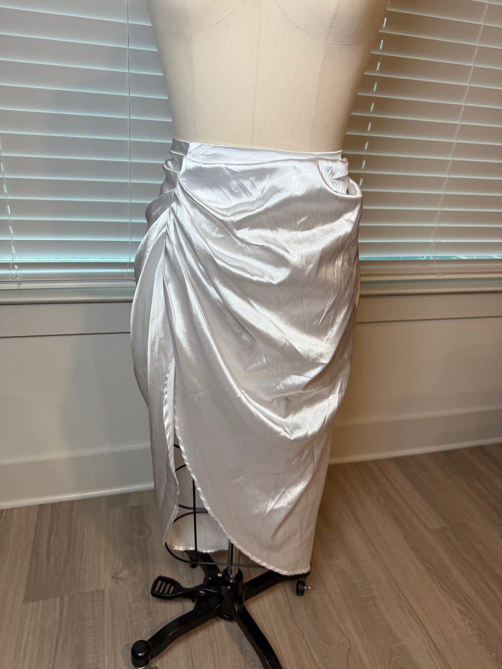White Satin Skirt