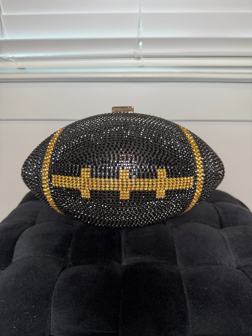Football Rhinestone Purse