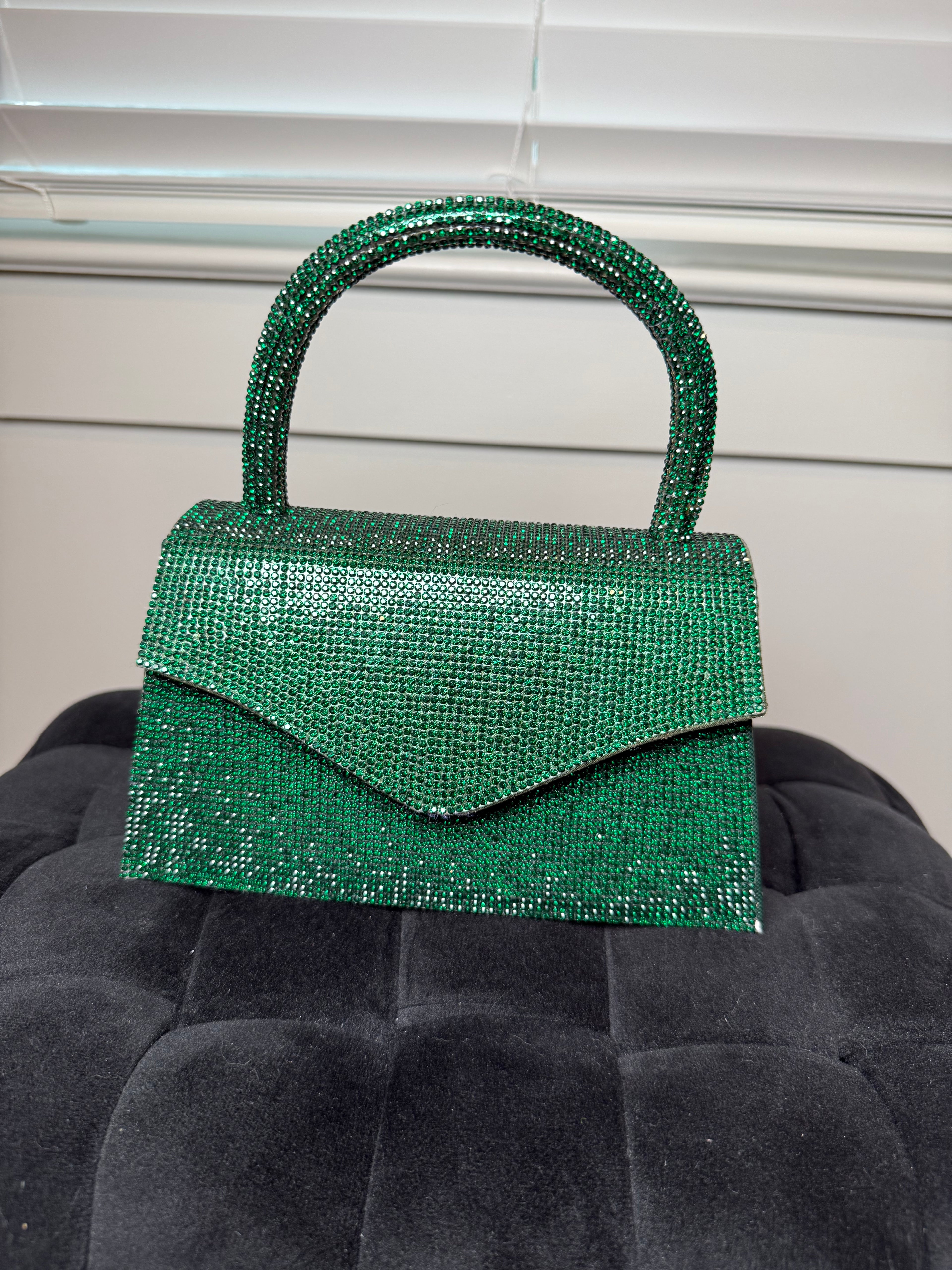 Green Rhinestone Purse
