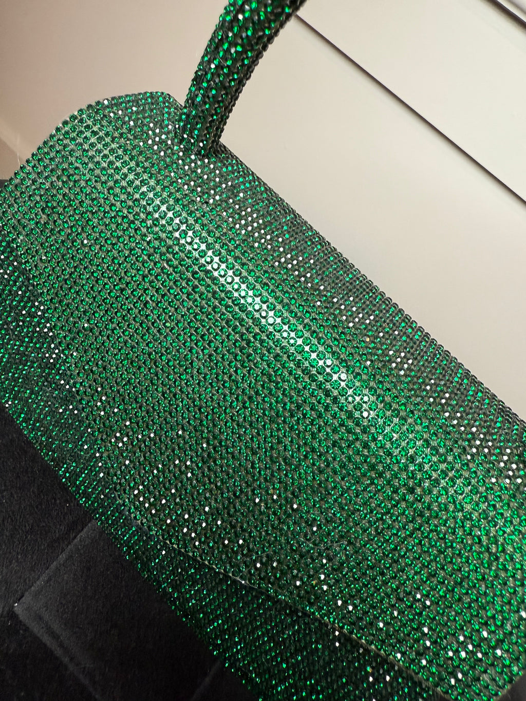 Green Rhinestone Purse