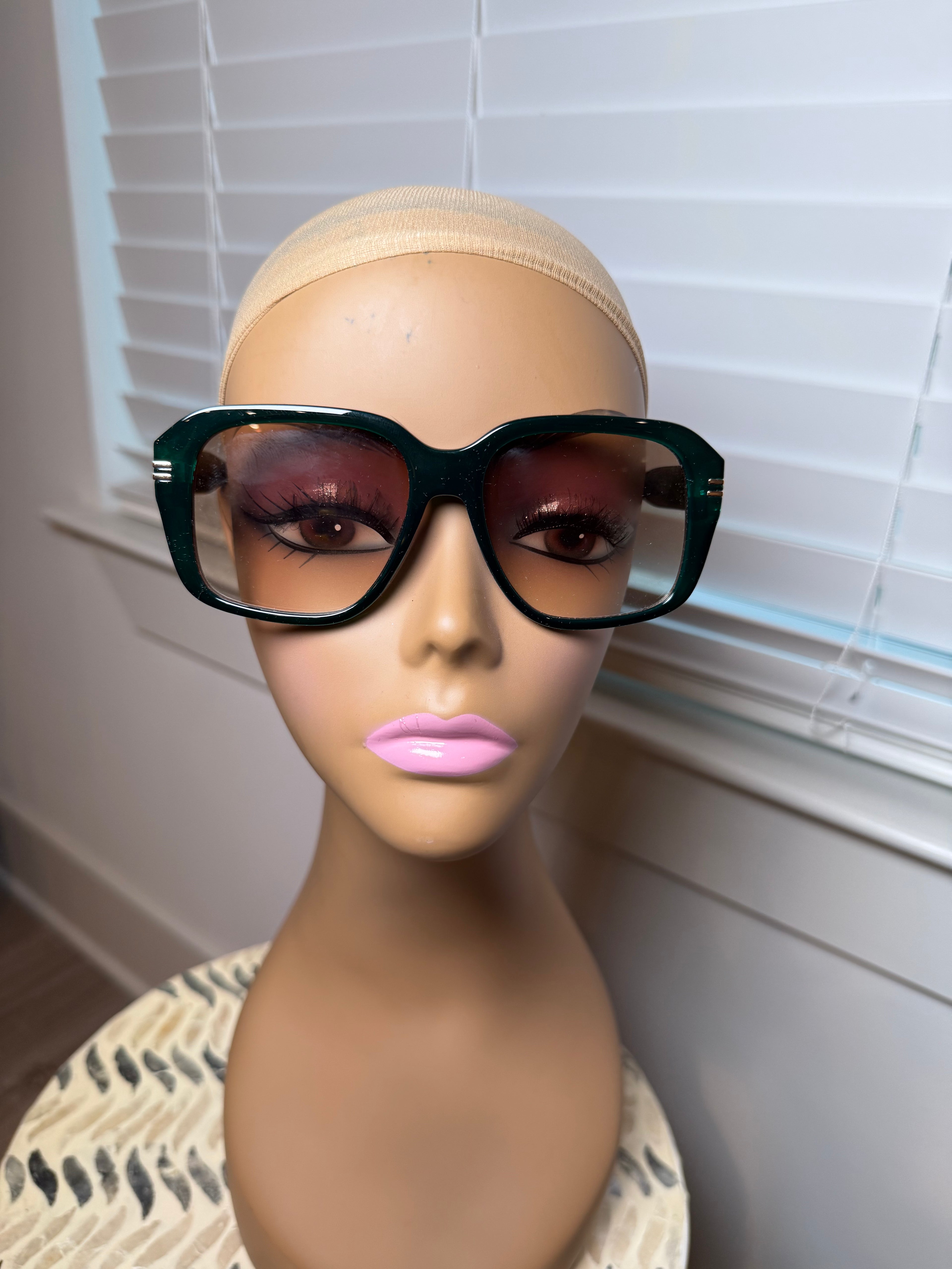 Dark Green Lightly Tented Sunglasses